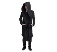 SARGE Automne Hiver Nouvelle Mode Hommes Manteau Gothique Poches Long À Capuche Cardigan Chaud Manteau À Capuche Lâche Veste Outwear Plus La Taille Vestes