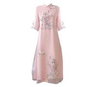 SARGE Femmes Cheongsam amélioré Robe rétro élégant Broderie Longues Robes Robe de soirée Florale Chinois Femme vêtements de Haute qualité