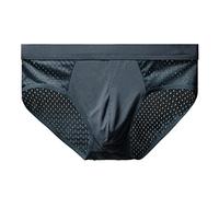 SARGE Hommes été Glace sous-vêtements en Soie Slips sous-vêtements Respirants Bambou Fiber de Carbone Anti-bactérien Creux sous-vêtements Pantalon Froid