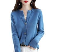 SARGE Lâche Automne Et Hiver Nouveau 100% Pur Cachemire Femmes Cardigan Tricoté Couche Extérieure Pull Col Rond Manteau
