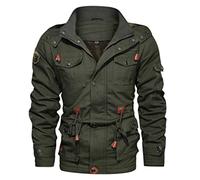 SARGE Mode Gothique Hommes Veste 2022 col Montant Mince décontracté Noir Hommes Veste Air Force Manteau Hiver Garder au Chaud Manteau Vestes pour Hommes