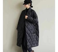 SARGE Nouvelle Mode Hiver Femmes vers Le Bas Coton Manteau avec Poches Solide Long léger Chaud Veste Femme col Montant lâche Pardessus