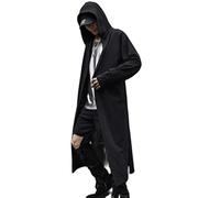 SARGE Printemps été Hommes Noir Mince Punk Rock Hip hop Trench à Capuche Veste Longue Hommes Style Gothique Cape Vintage Hiphop Cardiagn