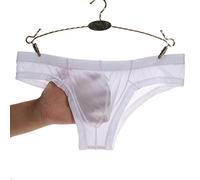 SARGE Translucide Sexy Glace Soie U Convexe Confortable Respirant Hommes Slips Mince élastique Couleur Unie Doux sous-vêtements Masculins