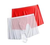 SARGE Ultra-Mince Hommes sous-vêtements Sexy Transparent 2022 Nouveau Maille Glace Soie Boxer Nu sans Couture Grande Taille