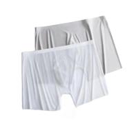 Sarge Ultra-Mince Hommes sous-vêtements Sexy Transparent 2022 Nouveau Maille Glace Soie Boxer Nu sans Couture Grande Taille White Gray 2pcs XL