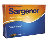 Sargenor Arginine & Vitamine B12 Arôme Abricot 20 Ampoules Buvables
