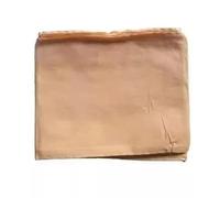 Sari en pur coton pour femme - Motif automne - Tissu uni pour drapé plissé - Lot de 1 - Crème