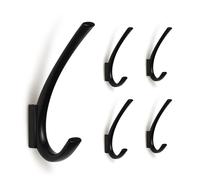 SARIHOSY Lot de 5 crochets muraux, crochets muraux robustes en métal pour suspendre vêtements, chapeaux, sacs, serviettes, clés