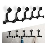 SARIHOSY Lot de 5 crochets muraux robustes en métal pour accrocher vêtements, chapeaux, sacs, serviettes, clés