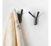 SARIHOSY Lot de 5 crochets noirs en laiton pour commode, crochets en laiton antique, crochets imperméables noirs, crochets en laiton mat poli, crochet noir V, crochets noirs pour bureau