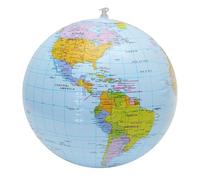 Sarini 2PCS Globe Gonflable, Globe Gonflable, Globe Mondial de Water-Polo, Globe Mondial, pour Jouer à la Plage ou Enseigner, fêtes d'anniversaire, enseignement de la géographie scientifique