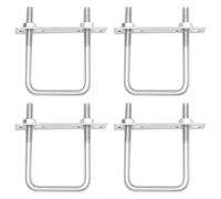 Sarini 4 pièces boulons en U M6 50 X 80 Mm Support en U en Acier Inoxydable Fermeture de Boulon en U Tube carré boîte de Toit Angle de Fixation pièces de Rechange