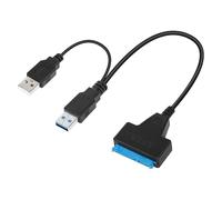 Sarini Adaptateur Sata vers USB3.0, câbles d'ordinateur, connecteurs, câble adaptateur universel pour disque dur 2.5/3.5 pouces