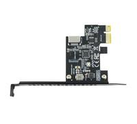 Sarini Carte d'extension USB 3.2 Avant Gen1 Type-C Avant Type-E A-Key + Carte Adaptateur 19 Broches 5 Gbit/s pour Ordinateurs de Bureau Win 7/8/10/11/LINUX (Noir)