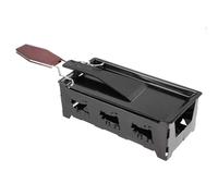 Sarini Ensemble de Gril à Fromage antiadhésif Portable avec poignée en Bois pour raclette et rôtissoire à thé