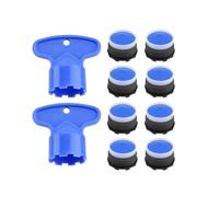 Sarini Kit d'aérateur de Robinet M18.5 Mm, Cache Plastique encastré avec clé pour Le Nettoyage de la Maison à économie d'eau 10 pièces