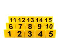 Sarini Lot de 15 numéros de scène de Crime pour décoration, 1 à 15, pour Tente numérique, Table de Banquet, Carte de Preuve, pour fête à thème, Accessoires de décoration de scène de Crime