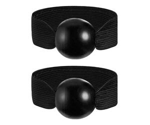 Sarini Lot de 2 équipements d'entraînement pour passeurs de Volley-Ball, Aides Techniques au Placement des Mains, matériel pédagogique pour Volley-Ball, Ruban correcteur, 29 x 3 cm, Noir