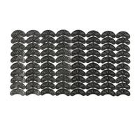 Sarini Lot de 80 protège-talons en caoutchouc pour semelles d'orteils, coussinets de réparation de chaussures collés, protecteurs de talon noirs de remplacement pour bottes, chaussures plates