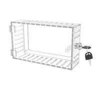 Sarini SariniCasier à Thermostat avec 2 clés - Couvercle de Protection en Plastique Transparent Protecteur de Thermostat Mural Universel pour climatiseurs, Restaurants, écoles et Plus Encore