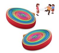 Sariputa Gummitwist Lot de 2 rouleaux de caoutchouc rebondissant pour enfants - Longueur : 6 m - Largeur : 1 cm - Pour l'intérieur et l'extérieur - Jeu de pause - Jeux de jardin - Cadeau pour filles