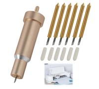 Sariputa Lame De Découpe Fine avec Boîtier Compatible avec Cricut Maker/Maker 3/Explore Air/Explore Air 2/Explore One/Explore 3, Set 6 Lames avec Boîtier Doré
