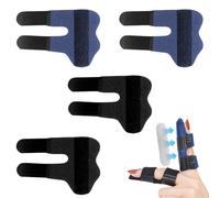 Sariputa Lot de 4 attelles de doigt réglables - Stabilisateurs de doigts confortables avec bande en aluminium intégrée pour l'arthrite cassée, entorse, tendinite et doigts enflés
