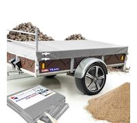 Saris Woody Bâche de remorque de haute qualité pour remorque de voiture avec cadre en H et Rehling Housse résistante aux intempéries pour remorques 217 x 133 x 15 cm Bâche PVC laqué brillant 680 g