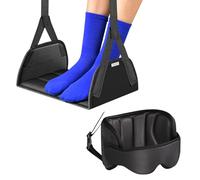 SARISUN Coussin de Voyage, Masque 3D et Repose-Pieds d'Avion | Kit Essentiel pour Vols Longs avec Soutien de la Tête, Masque Occultant et Confort de Voyage