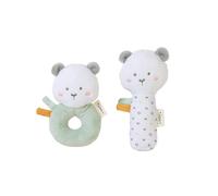 Saro 21761 Sweet & Fun Lot de 2 hochets / hochets panda - Menthe