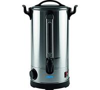 Saro - Ancona 10 Marmite à Vin Chaud/Distributeur d'Eau Chaude, 9 l, Inox, avec Robinet et Couvercle Verrouillable, Plage de Température de 30 à 110 °C, 1,6 kW