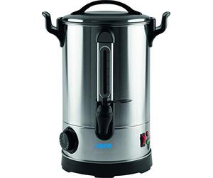 Saro - Ancona 5 Marmite à Vin Chaud/Distributeur d'Eau Chaude, 5,9 l, Inox, Robinet, Plage de Température 30-110 °C, Témoins Lumineux, Protection contre la Surchauffe