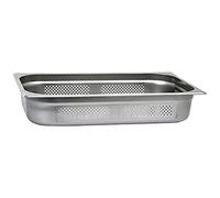 Saro - Bac GN 1/1 Perforé, Inox, Profondeur 100 mm, pour Cuiseur Vapeur et Bain-Marie, Contenance 14 l