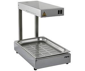 Saro - Bruce Pont Thermique, pour Bac GN 1/1, avec Bac GN Perforé, 2 Zones de Chauffe Infrarouges à Quartz, Inox, 60 °C, 1 kW