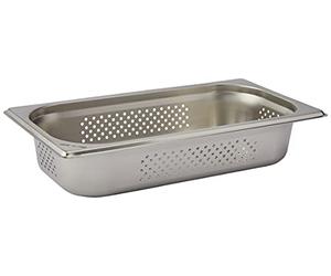 Saro - Budget Line Bac GN 1/3 Perforé, Inox, Profondeur 65 mm, Contenance 2,5 l, pour Cuiseur Vapeur et Bain-Marie