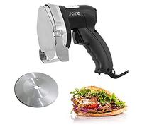 Saro - ED 100 Couteau à Kebab Électrique, Ø 100 mm, avec 2 Lames (Lisse et Dentelée), Épaisseur de Coupe 0-8 mm, Câble de 2,85 m