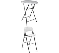 Saro Ensemble de Table de fête Barbados et 2 chaises de Bar Grenada