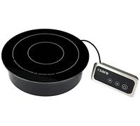 Saro - Eva Plaque à Induction Encastrable, pour Casseroles jusqu'à Ø 200 mm, Écran Tactile, 9 Niveaux de Température, Affichage LED, Plage de Température de 60 à 100 °C, 1 kW