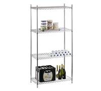 Saro Goliath 300 Étagère Robuste en métal argenté 46 x 91 x 182 cm