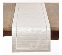 SARO LIFESTYLE 4009.I1354B Linette Collection Chemin de table ajouré 100% polyester Ivoire