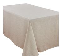 SARO LIFESTYLE - 731.N90156B Nappe en Poly et Lin mélangés sans Bordure Creuse Naturel 228,6 x 396,2 cm