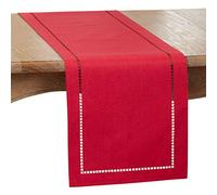 SARO LIFESTYLE 9738.R14120B Hadleigh Collection Chemin de table coupé au laser 100% polyester Rouge