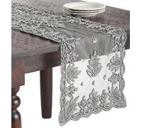 SARO LIFESTYLE Bd835 Perles Coureurs, 16 par 182,9 cm, rectangulaire, Bordeaux, étain, 16" x 72"