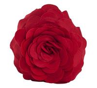 SARO LIFESTYLE FT095.R13R Fleur de Jardin Coussin Garni en Polyester, Rouge, 33 cm