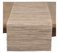 Saro Lifestyle Melaya Collection Chemin de table tissé scintillant, 35,6 x 137,2 cm, naturel