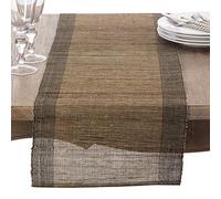 SARO LIFESTYLE tissé Chemin de Table, Naturel, 35,6 x 182,9 cm