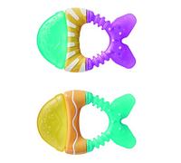 Saro - Lot de 2 anneaux de dentition Blanc Silicone
