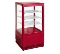 SARO Mini vitrine de réfrigérateur à air pulsé 68 l, modèle SC 70 rouge