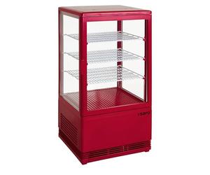 SARO Mini vitrine de réfrigérateur à air pulsé 68 l, modèle SC 70 rouge